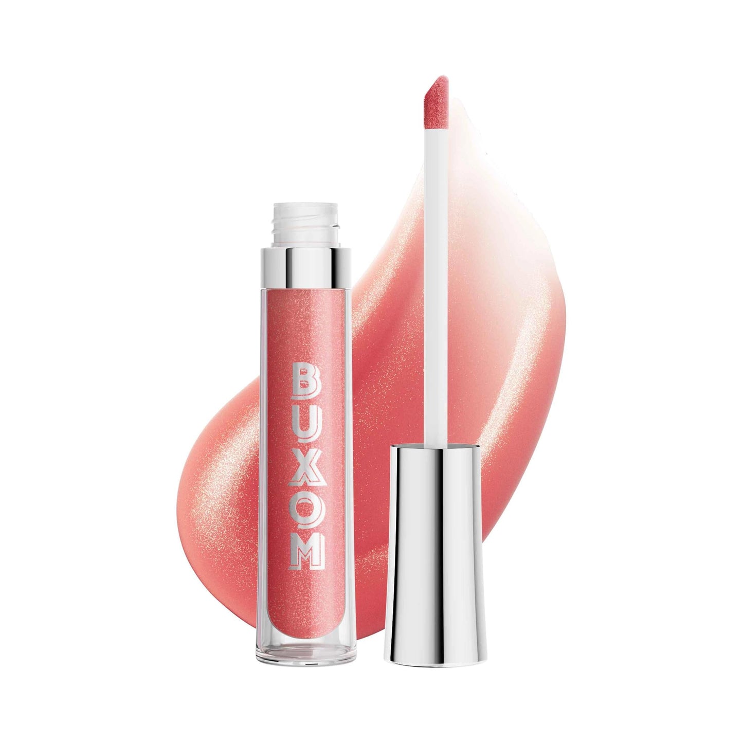 Buxom Full-On Tinted Lip Plumper Gloss in AF Ryan Coral Red – High Shine, Moisturizing, Vegan