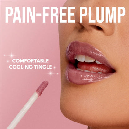 Buxom Full-On Tinted Lip Plumper Gloss – AB Dolly Mini True Mauve Shimmer, Peptide Moisture, Vegan