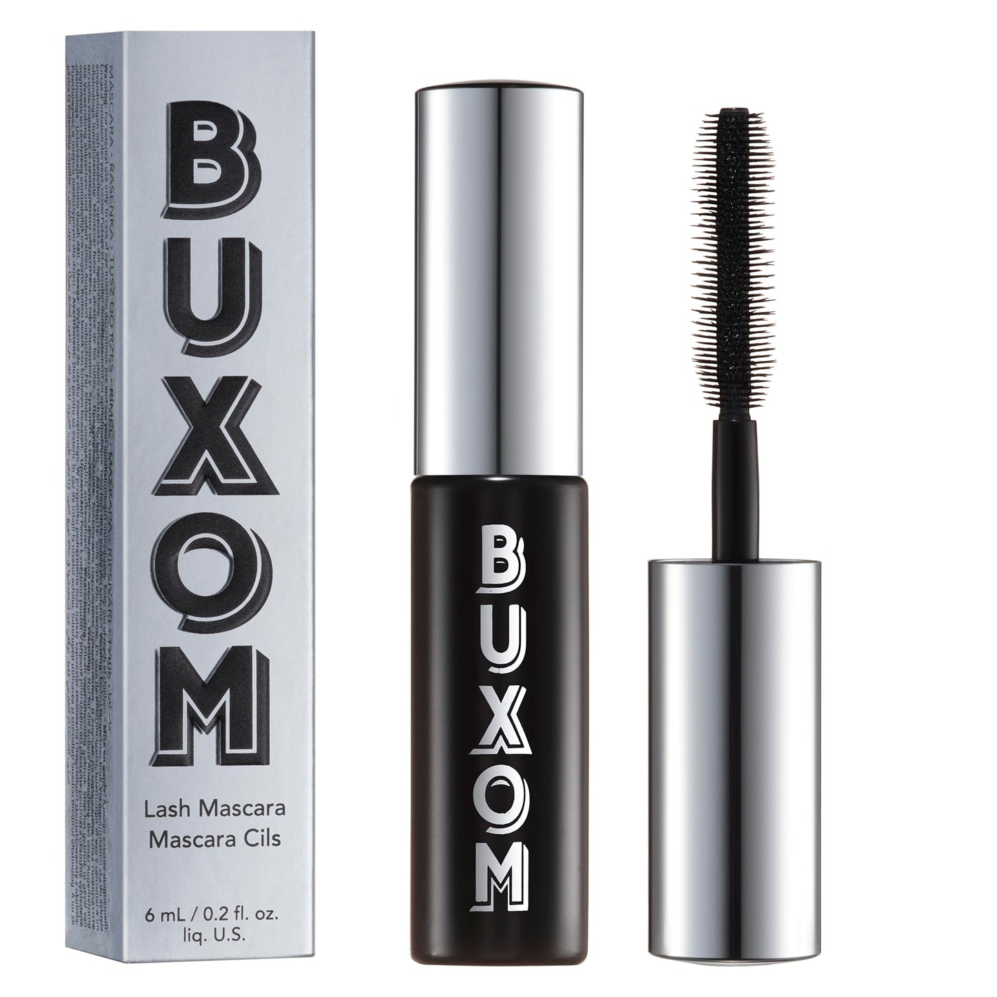 BUXOM Lash Volumizing Mascara – Blackest Black (Travel Size) | 3x Volume
