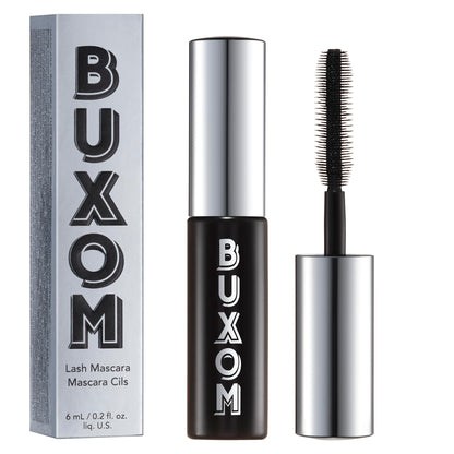BUXOM Lash Volumizing Mascara – Blackest Black (Travel Size) | 3x Volume
