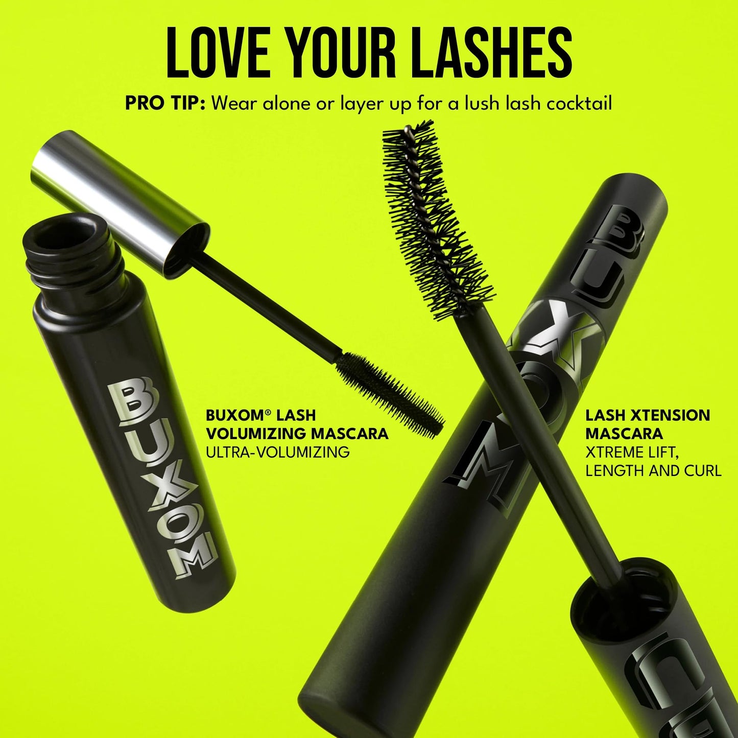 BUXOM Lash Xtension Lift Mascara, Full Size — 24H Curl, Lift & Length