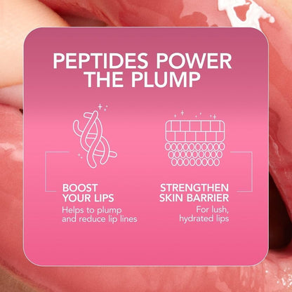 Buxom Plump Shot Lip Serum – Clear Filler Gloss with Shimmer Chrome Tints | 24% Plump