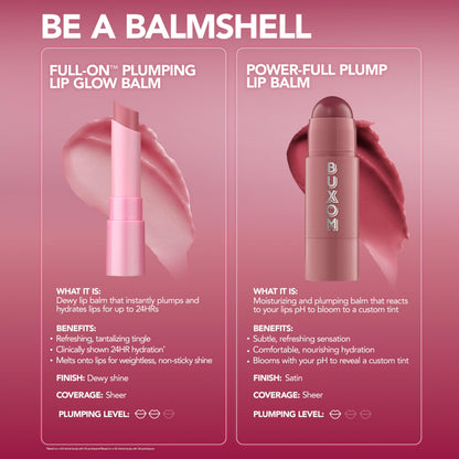 BUXOM Full-On Plumping Lip Glow Balm in Peach Smoothie | Hydrating Lip Tint & Plumper
