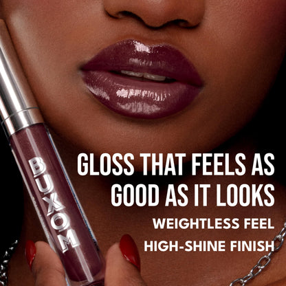 Buxom Full-On Tinted Lip Plumper Gloss – AB Dolly Mini True Mauve Shimmer, Peptide Moisture, Vegan