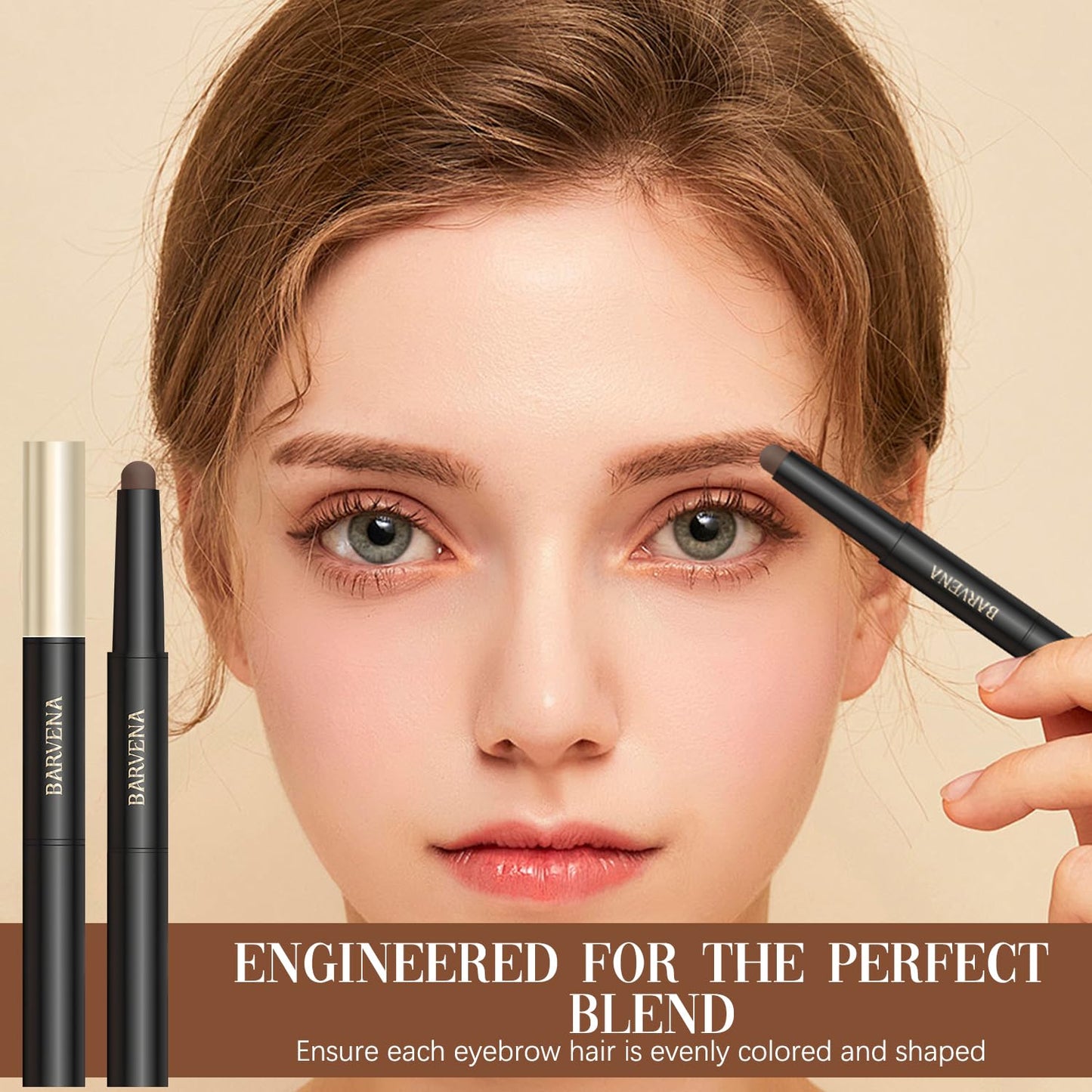 BuyiHoen Eyebrow Lifting Wax Stick 2-in-1 Pencil & Brow Brush – Easy, Natural Look (Blonde)