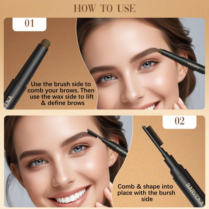BuyiHoen Eyebrow Lifting Wax Stick 2-in-1 Pencil & Brow Brush – Easy, Natural Look (Blonde)