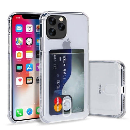 Soft TPU Clear Case With Card Slot - For iPhone 14 Pro