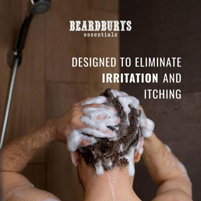 Beardburys Essentials Pure Balance Anti-Dandruff Shampoo – Thyme & Mint, Exfoliating, Vegan, 250 ml