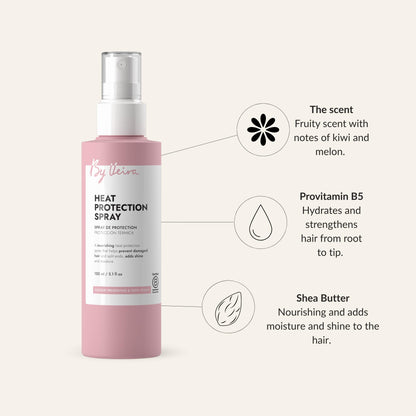 By Veira Heat Protection Spray 5.1 oz – Shine, Color Preservation, 100% Vegan
