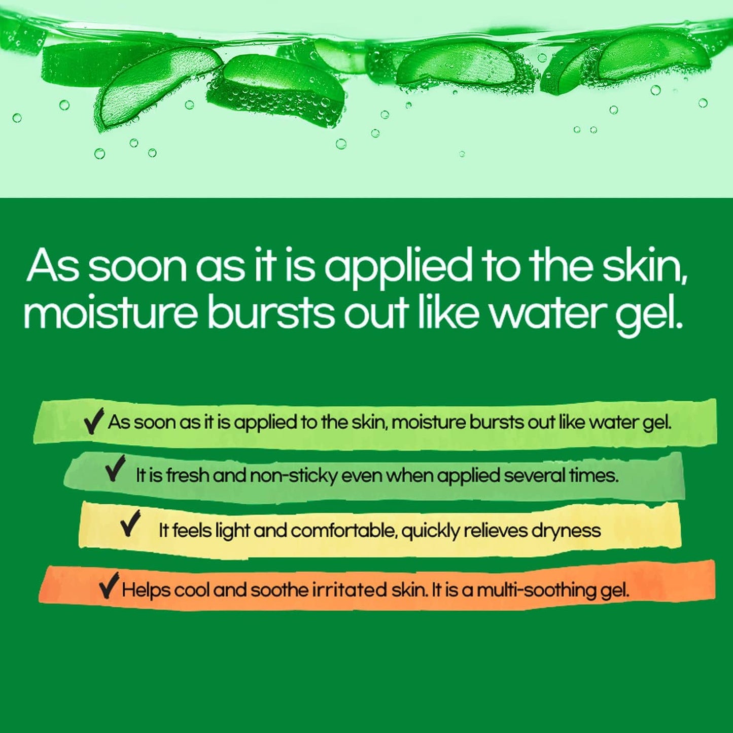 by.H Travel Size Aloe Vera Gel — 30 Mini Packets, TSA-Ready, 98% Pure Aloe, Made in Korea