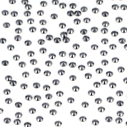 Bymitel Hotfix Crystal Rhinestones 4.8mm SS20 Jet Hematite – 1440pcs Iron-On for DIY Jewelry