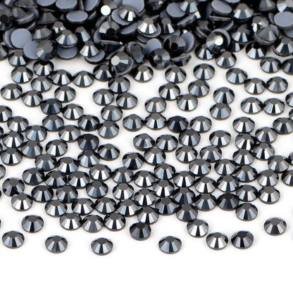 Bymitel Hotfix Crystal Rhinestones 4.8mm SS20 Jet Hematite – 1440pcs Iron-On for DIY Jewelry