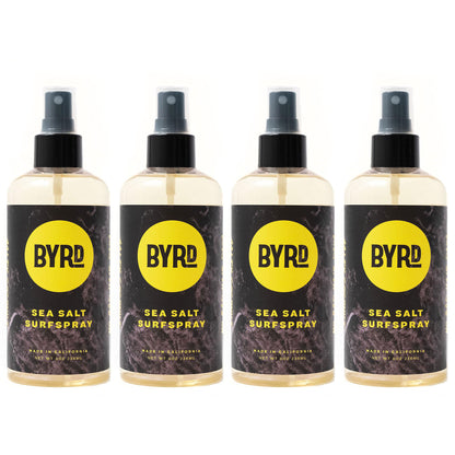 BYRD Sea Salt Surfspray – Salty Coconut Scent | Texturizing & Volumizing Spray for All Hair Types (8 oz) Pack of 4