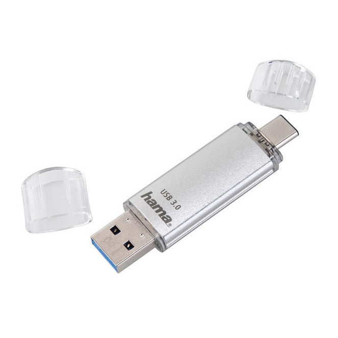 Hama C-Laeta 32GB USB 3.1 USB-A & USB-C Flash Drive, Metal, OTG, 40MB/s