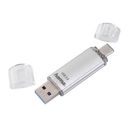 Hama C-Laeta 32GB USB 3.1 USB-A & USB-C Flash Drive, Metal, OTG, 40MB/s