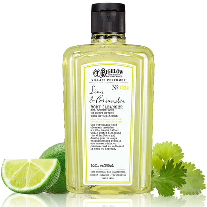 C.O. Bigelow Lime Coriander Body Wash | Village Perfumer Aloe Moisturizing Cleanser, 10 oz