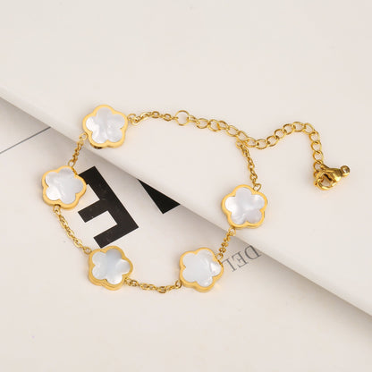 Clover Five Leaf Petals Earring & Necklace Jewellery Sets