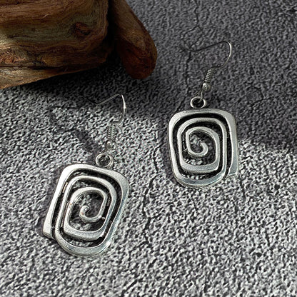 Irregular Spiral Pendant Earrings