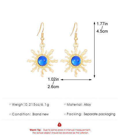 Vintage Sun Vug Stud Simple Earrings