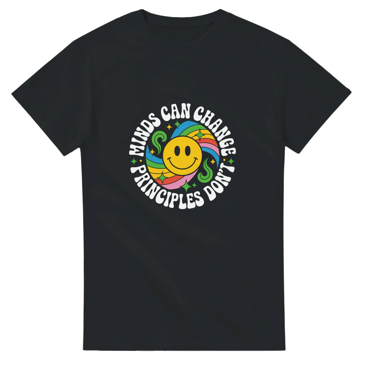 “Minds can Change. Principles don't” Heavyweight Unisex Crewneck T-Shirt