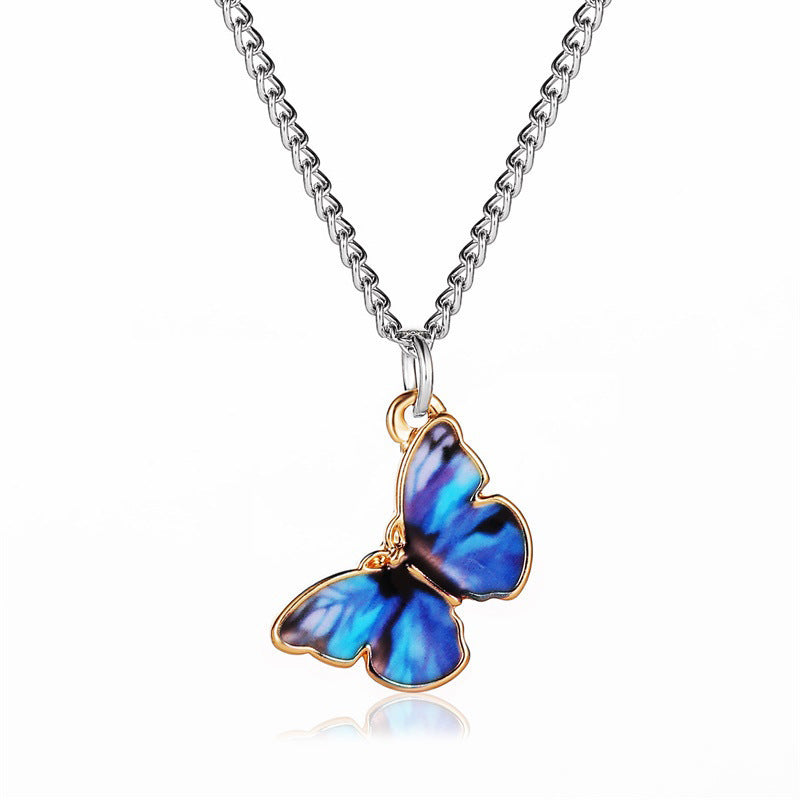 Butterfly Pendant Necklace & Bracelet Set