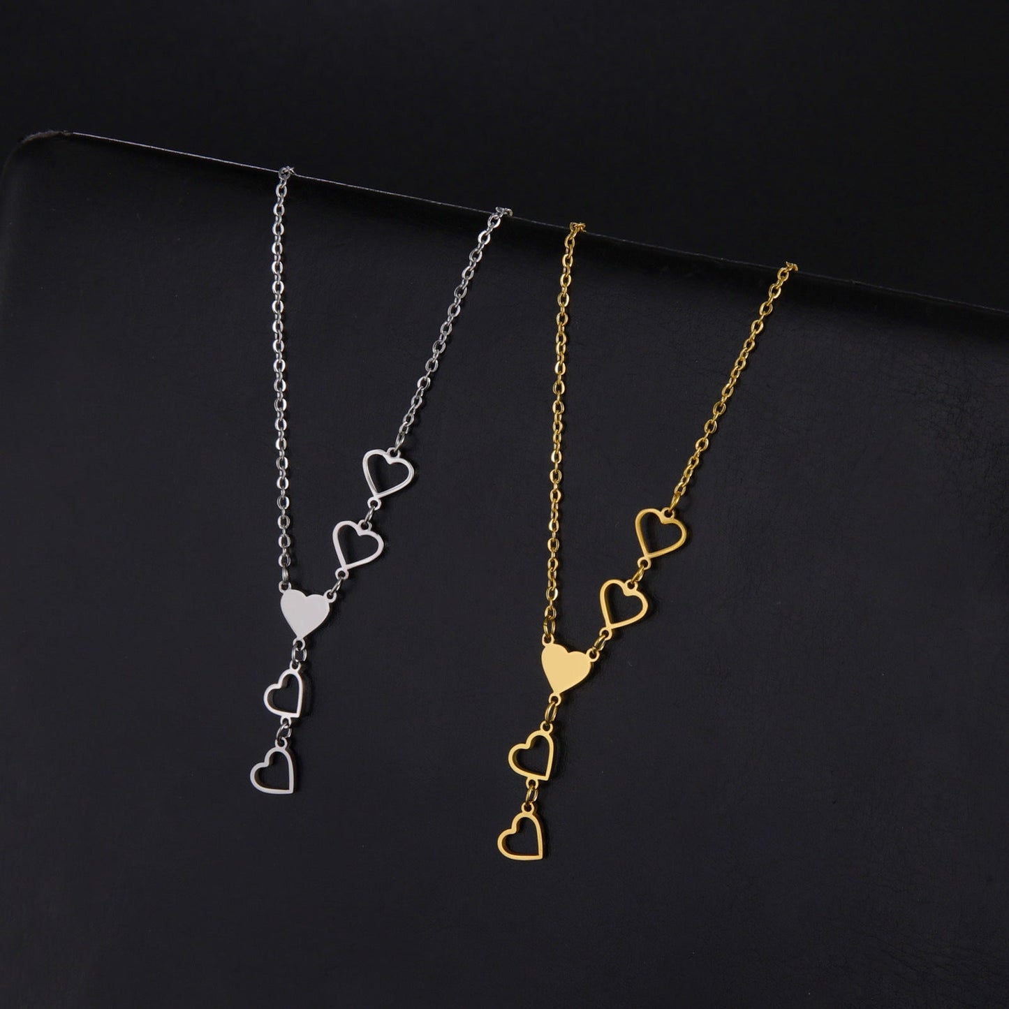 Love 5 Heart Pendant Necklaces