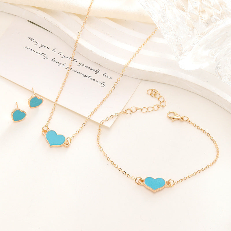 Love Heart Jewellery Women's Set