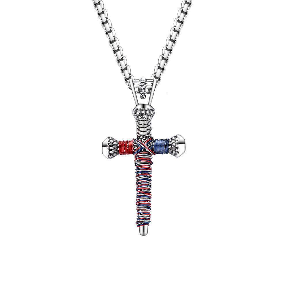 Nail Cross Pendant Chain necklace