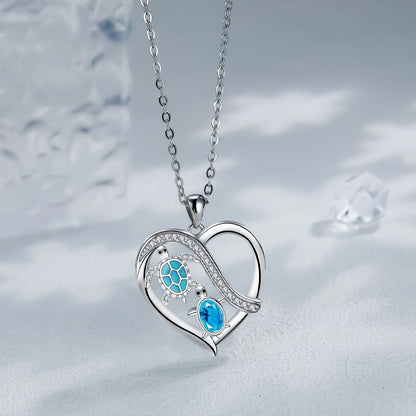 Heart Turtle Necklace Love