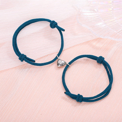 Magnetic Couple Bracelets – Heart-Shaped