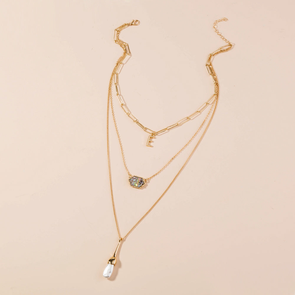 Multi-Layer Water Drop Pearl Necklace