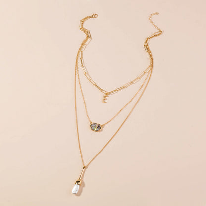 Multi-Layer Water Drop Pearl Necklace