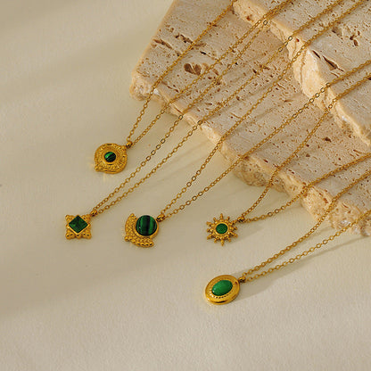 Vintage Turquoise & Emerald Necklace
