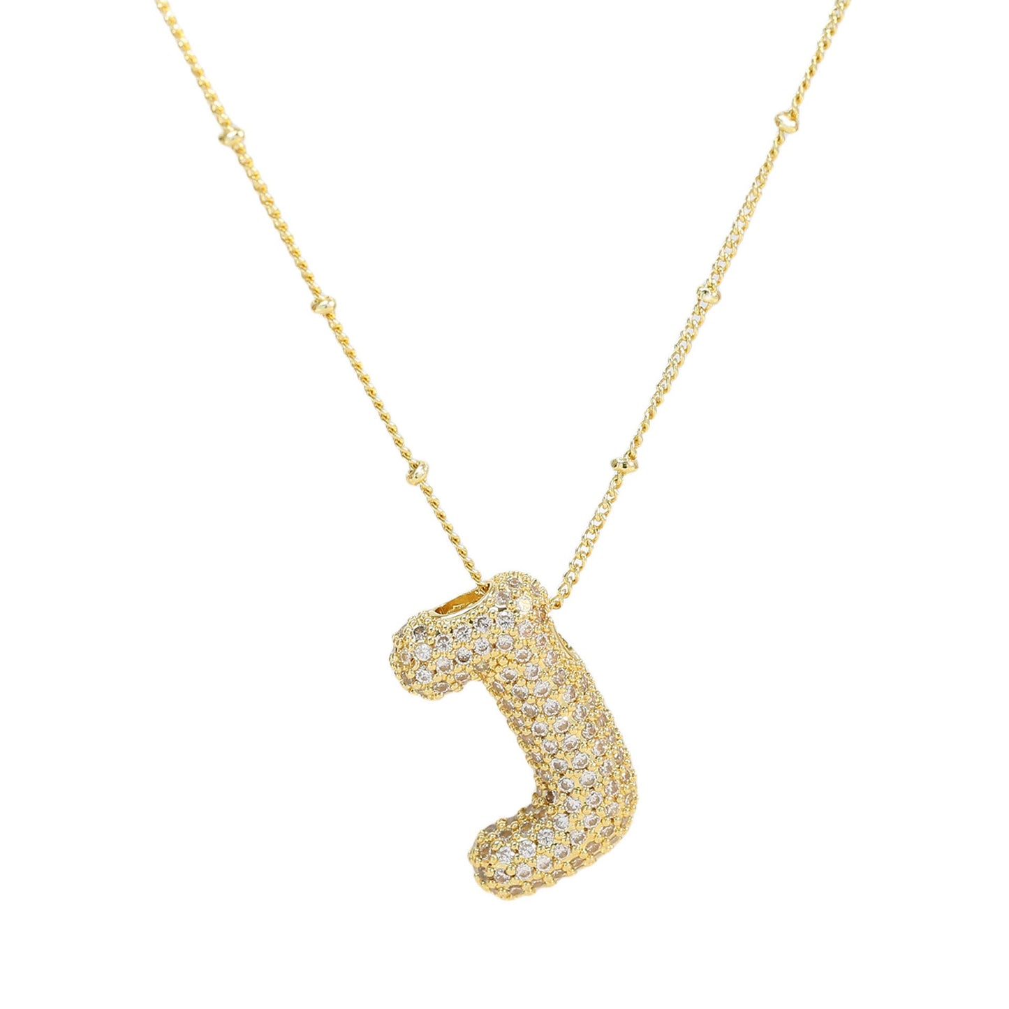 Bubble Balloon A-Z Letter Pendant Necklace