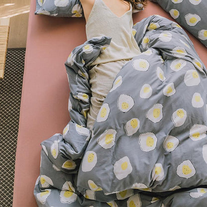 CA514 Cotton Duvet Cover + Bed Sheet + 2 Pillowcases, King, More Patterns Available