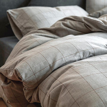 CA714 Linen Duvet Cover + Bed Sheet + 2 Pillowcases, King, More Patterns Available