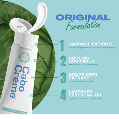 CaboCréme Cabbage Breast Cream for Engorgement & Weaning – 2-pack