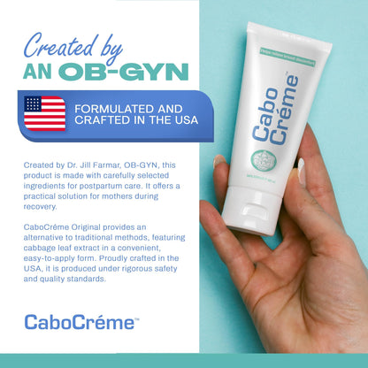 CaboCréme Cabbage Breast Cream for Engorgement & Weaning – 2-pack