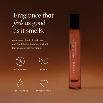 Caftari Luxury Perfume Oil Rollerball – Oudh, Cedarwood & Patchouli | 10 ml