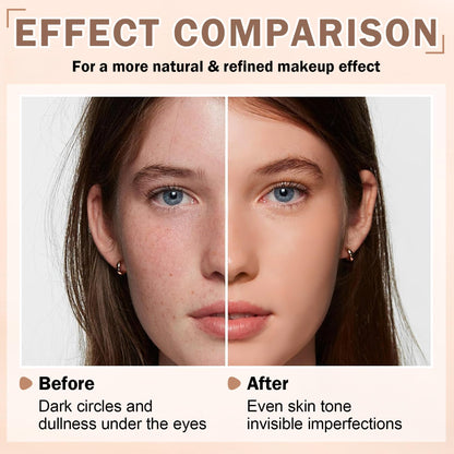 CAHIUYOA AirBrush Foundation Spray – Full Coverage, Natural Matte Finish for Mature Skin – 01 Natural/Warm Porcelain
