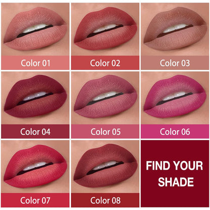CAKAILA Gradient Matte Lipstick Crayon Set – 2-in-1 Lip Liner & Lipstick