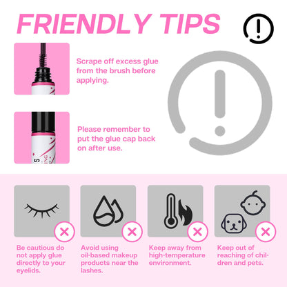 CALAILIS Lash Glue – 48h Hold for Cluster Lashes | Waterproof, Precise, 2 Pack