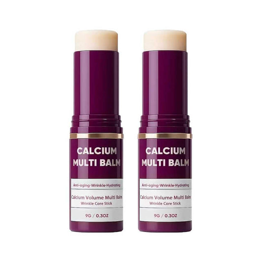2Pcs Calcium Multi Balm – Anti-Aging Hydrating & Firming Face Stick for Eyes, Neck, and Face (Korean Collagen)