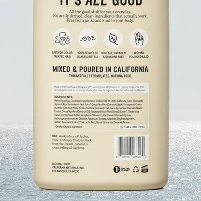 California Naturals Body Wash for Women and Men | Vitamin E-Free Coconut Scent | Vegan & Cruelty-Free | 16.5 fl oz