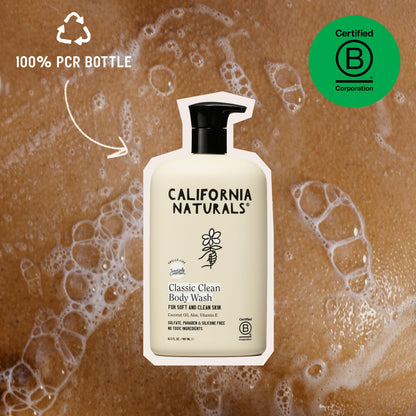 California Naturals Body Wash for Women and Men | Vitamin E-Free Coconut Scent | Vegan & Cruelty-Free | 16.5 fl oz