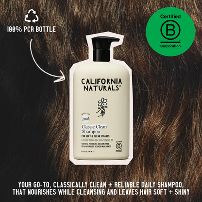 California Naturals Coconut Shampoo — Sulfate Free Gentle Cleanse for All Hair Types