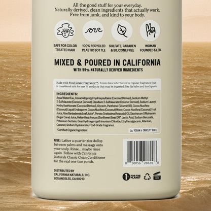 California Naturals Coconut Shampoo — Sulfate Free Gentle Cleanse for All Hair Types