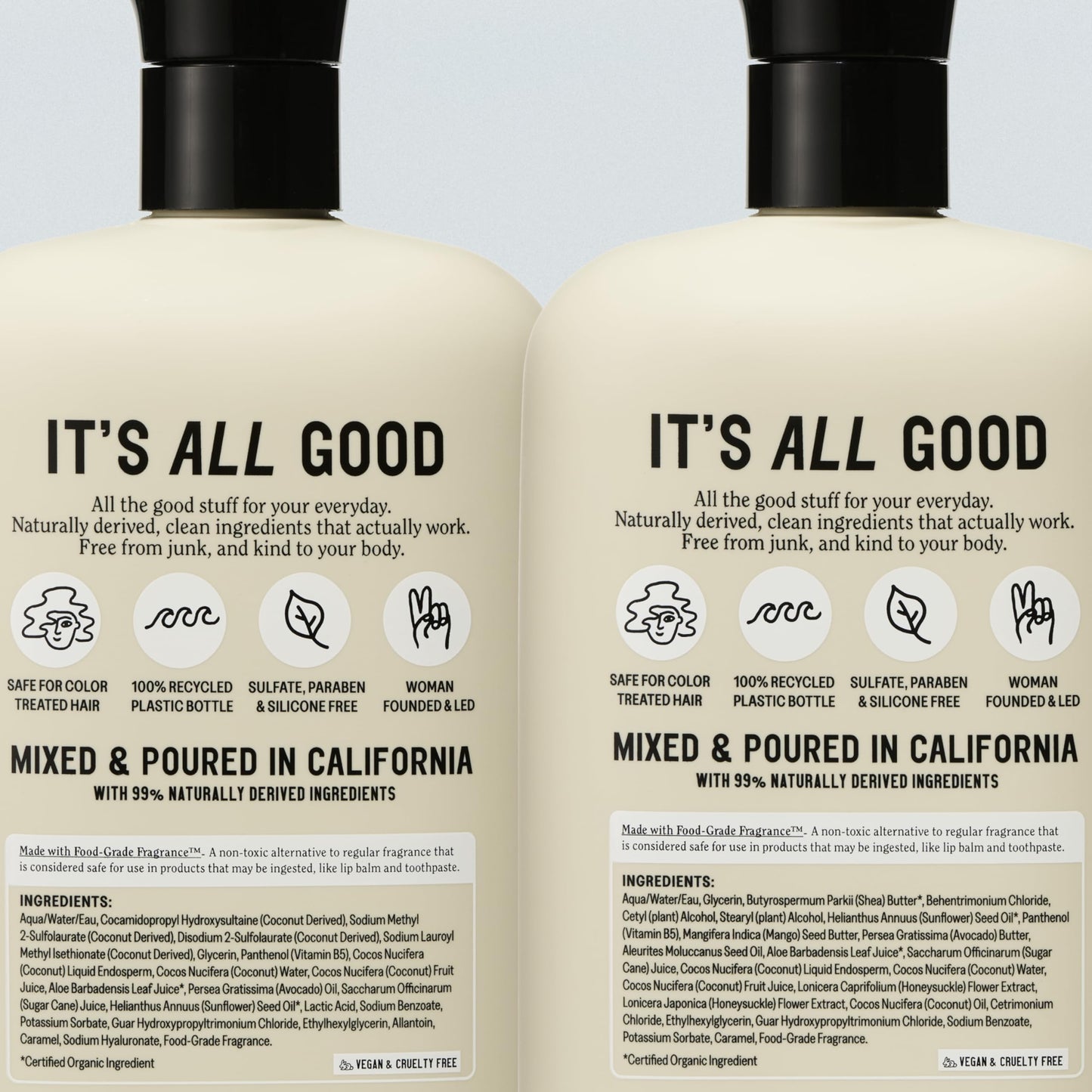 California Naturals Coconut Shampoo & Conditioner Set – 2x20oz, Vegan & Cruelty-Free