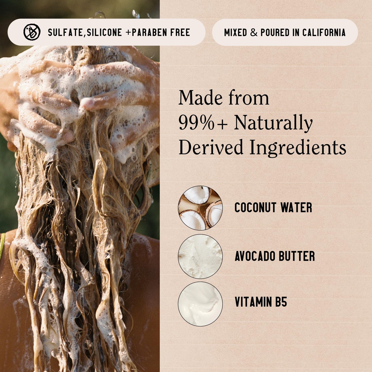 California Naturals Coconut Milk Conditioner – Hydration for Dry Hair, Vegan & Color Safe, 20 fl oz