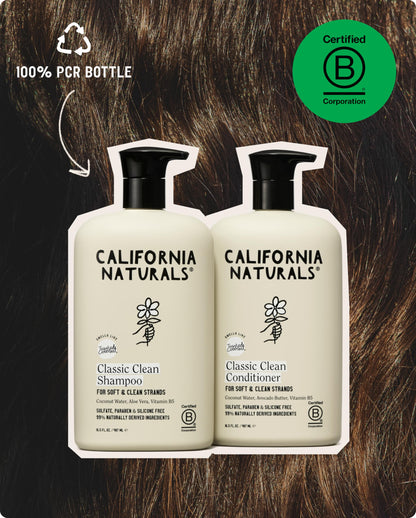 California Naturals Coconut Shampoo & Conditioner Set – 2x20oz, Vegan & Cruelty-Free